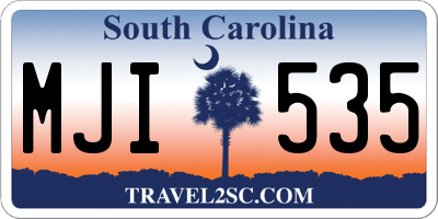 SC license plate MJI535