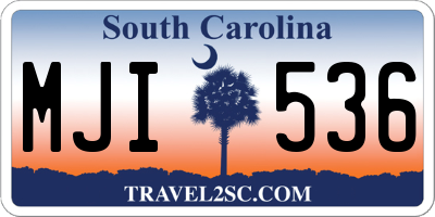SC license plate MJI536