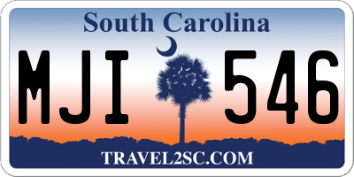 SC license plate MJI546