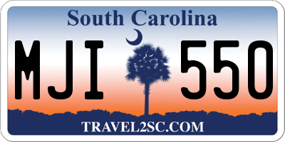 SC license plate MJI550