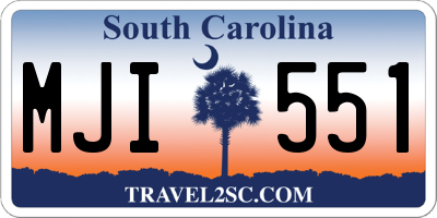 SC license plate MJI551