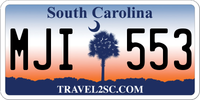 SC license plate MJI553