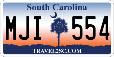SC license plate MJI554