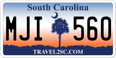 SC license plate MJI560