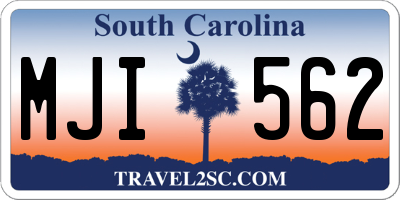 SC license plate MJI562
