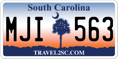 SC license plate MJI563