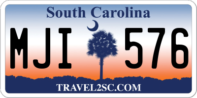 SC license plate MJI576