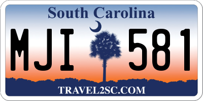 SC license plate MJI581