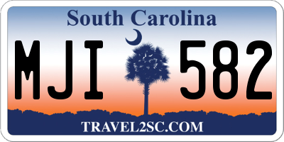 SC license plate MJI582