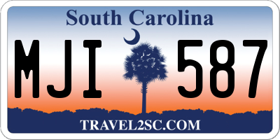 SC license plate MJI587