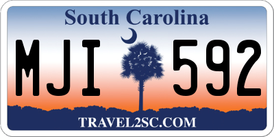 SC license plate MJI592