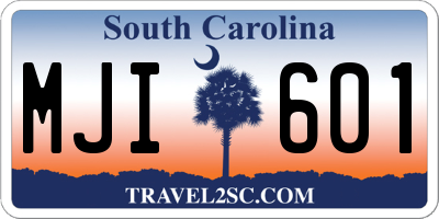 SC license plate MJI601
