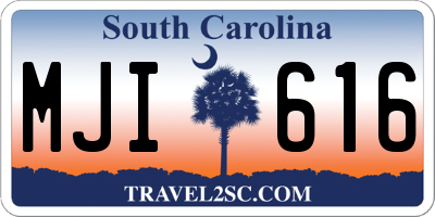 SC license plate MJI616