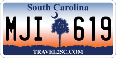 SC license plate MJI619