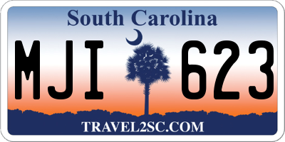 SC license plate MJI623