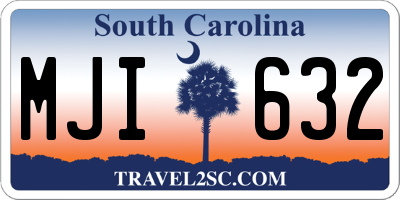 SC license plate MJI632
