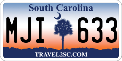 SC license plate MJI633