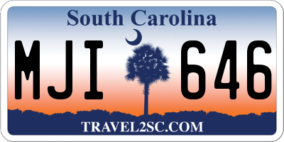 SC license plate MJI646