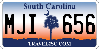 SC license plate MJI656