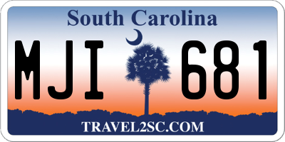 SC license plate MJI681