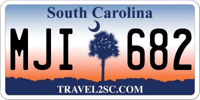 SC license plate MJI682