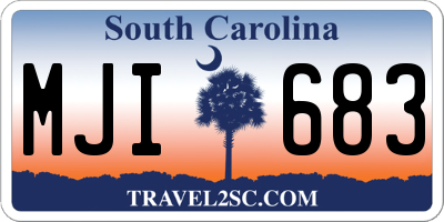 SC license plate MJI683