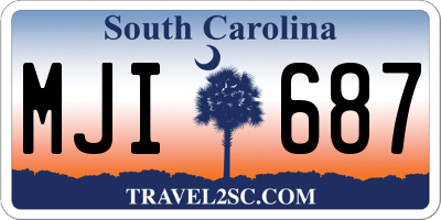 SC license plate MJI687