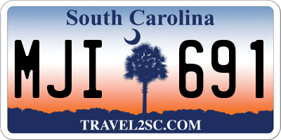 SC license plate MJI691