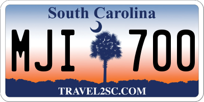 SC license plate MJI700