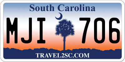 SC license plate MJI706