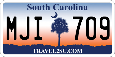 SC license plate MJI709