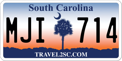 SC license plate MJI714