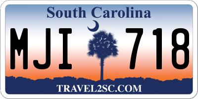 SC license plate MJI718