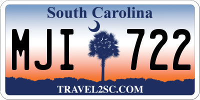 SC license plate MJI722