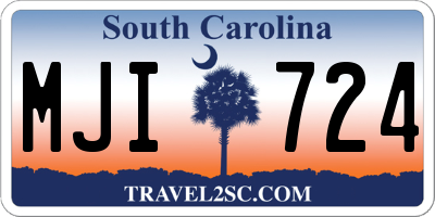 SC license plate MJI724