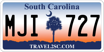 SC license plate MJI727