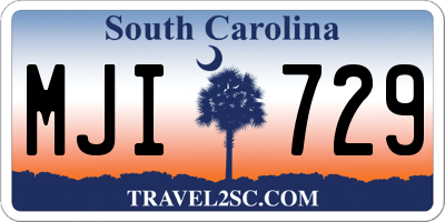 SC license plate MJI729