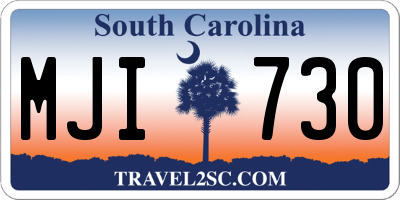 SC license plate MJI730