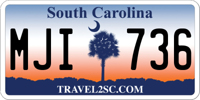 SC license plate MJI736