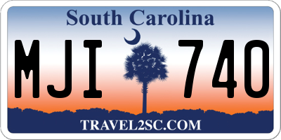 SC license plate MJI740