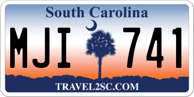 SC license plate MJI741