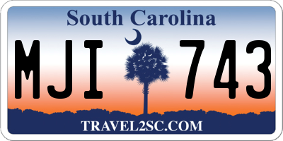 SC license plate MJI743