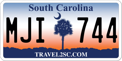 SC license plate MJI744