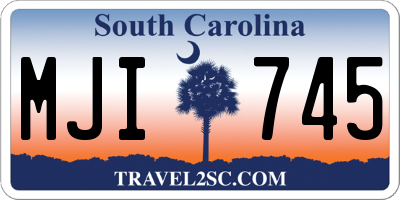 SC license plate MJI745