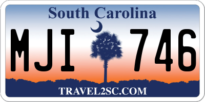 SC license plate MJI746