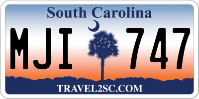 SC license plate MJI747