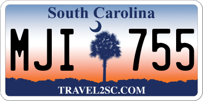 SC license plate MJI755