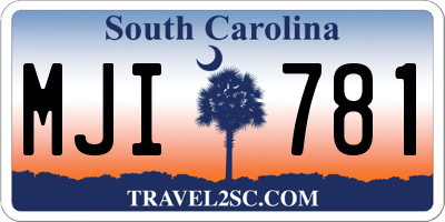 SC license plate MJI781