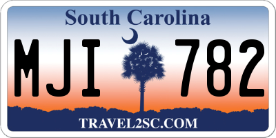SC license plate MJI782