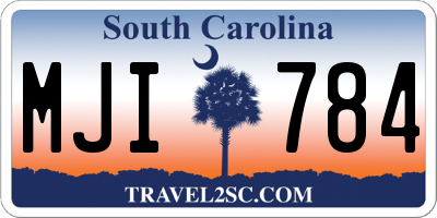 SC license plate MJI784